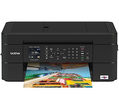 Brother Wireless All-in-One Inkjet Printer, MFC-J491DW, Multi-function Color Printer, Duplex Printing, Mobile Printing,Amazon Dash Replenishment Enabled, Black, 8.5 (MFCJ491DW) Brother