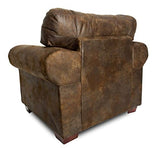 American Furniture Classics OS Home Office Furniture Club Chair, Microfiber, Brown with Sierra Lodge Tapestry American Furniture Classics