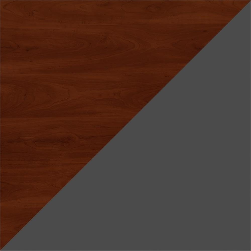 Series C 72W x 36D Bow Front Desk with Mobile File Cabinet in Hansen Cherry Bush Furniture