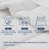 Bedsure Comforter Duvet Insert - Quilted Comforters Twin Size, All Season Duvet, GentleSoft Down Alternative Bedding, with 8 Tabs, Gifts for Women/Men, Light Grey, Twin 88 x 68 Inches Bedsure
