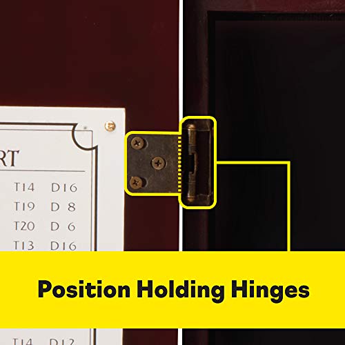 Viper Hudson Sisal/Bristle Steel Tip Dartboard Cabinet, Mahogany Finish Viper