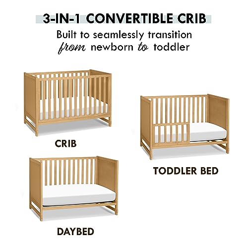 DaVinci Margot 3-in-1 Convertible Crib in Honey GREENGUARD Gold Certified