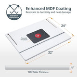 POWERTEC Router Table Top 24” x 32” w/Phenolic Template Precision Router Base with Insert Plate & Rings for Woodworking (71685) POWERTEC
