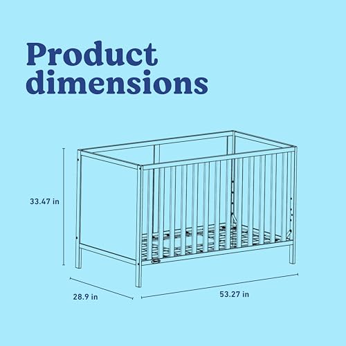 Graco Theo 3-in-1 Convertible Baby Crib - GREENGUARD Gold Certified, Converts to Toddler Bed & Daybed, Fits Standard Full-Size Baby Crib Mattress, 4 Adjustable Mattress Heights (Black)