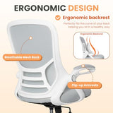 HYLONE Drafting Chair Tall Office, Ergonomic Standing Desk Stool Adjustable Drafting Chair Big Tall Drafting Office Chair White HYLONE