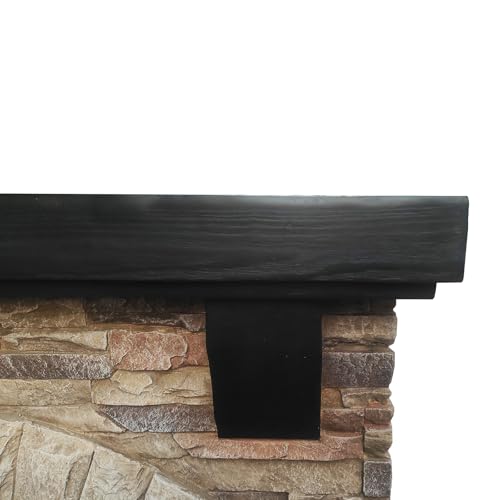 FESTIVITY 45 Inch Freestanding Mantel with 23" Electric Fireplace Insert for Living Room & Bedroom, Realistic Log and Flame Effect, Remote Control, Timer (Brown) FESTIVITY