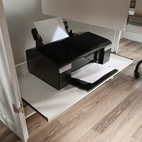 Sauder Miscellaneous Storage Craft & Sewing Armoire, L: 35.11" x W: 21.81" x H: 61.58", Glacier White finish Sauder