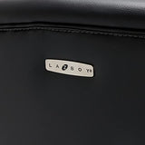 La-Z-Boy Delano Big & Tall Executive Office Chair, High Back Ergonomic Lumbar Support, Bonded Leather, Black with Mahogany Wood Finish La-Z-Boy