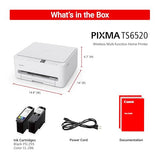 Canon PIXMA TS6520 Wireless Color Inkjet Printer Duplex Printing, White – Home Printer with Copier/Scanner, 1.42” OLED Display, Intuitive Control Panel, Compact Design