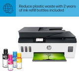 HP Smart -Tank Plus 651 Wireless All-in-One Ink -Tank Printer, up to 2 Years of Ink in Bottles, Auto Document Feeder, Mobile Print, Scan, Copy, Works with Alexa (7XV38A) HP