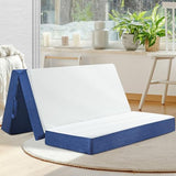 CYMULA Folding Mattress Queen Size, Memory Foam 6 inch Tri Portable Trifold Mattress Futon Topper Queen with Breathable & Washable Cover, Murphy Bed Guest Bed,58"x75"x6" CYMULA