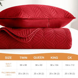 Whale Flotilla Extra Soft Twin Quilt Bedding Set, Lightweight Red Bedspreads Quilts Twin Size with Modern Pattern, Reversible 2-Piece Coverlet with 1 Pillow Shame for All Seasons Whale Flotilla