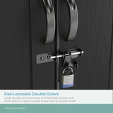 Suncast Vista 7' x 4' Outdoor Storage Shed with Pad-Lockable Double Doors and IllumiVent System, All-Weather Shed for Yard Storage, Brown, Made in The USA Suncast