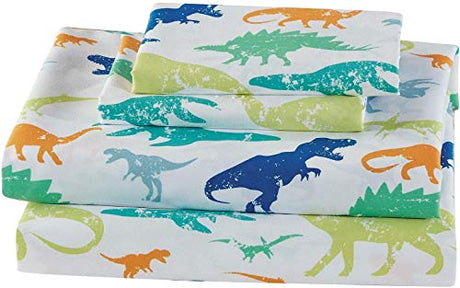 Fancy Linen Sheet Set for Boys/Girls/Teens Kids Dinosaur Dino World Vintage Green White Orange Blue New (Full) Fancy Linen LLC INC