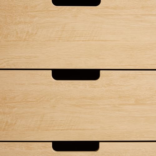 Walker Edison Modern 6-Drawer Dresser Bedroom Storage Organizer, 52 Inch, Riviera Cut-Out Walker Edison