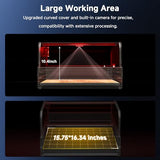 Creality Falcon2 Pro S 40W Laser Engraver, 600mm/s High Speed Laser Cutter with Air Assist, Dual Mode&Auto Focus Laser Module, Auto Fan, Camera Positioning,Safety Switch for Wood Metal Leather Creality