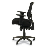 Alera Etros Series Petite Mid-Back Multifunction Mesh Chair, Black Alera