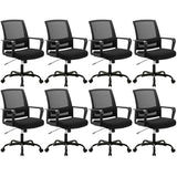 CLATINA Ergonomic Rolling Mesh Desk Chair with Executive Lumbar Support and Adjustable Swivel Design for Home Office Computer Black 8 Pack CLATINA