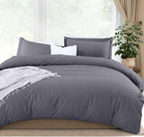 Utopia Bedding Duvet Cover King Size - 3 Piece with Zipper Closure - 1 Comforter Cover 104X90 Inches & 2 Pillow Shams 20X36 Inches (Grey) Comforter Not Included Utopia Bedding