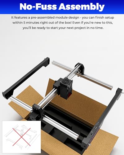 ATOMSTACK Swift Laser Engraver for Beginners, 12000mW Output Laser Cutter, Laser Class 4, 300×300mm Working Area, 0.08mm Accuacy Engraving Machine for Wood, Leather, Coated Metal, Acrylic (Swift 12W) KoveYzao