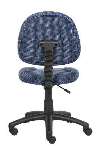 Boss Office Products B315-BE Perfect Posture Delux Fabric Task Chair Without Arms in Blue, 250 Boss Office Products