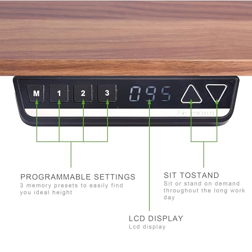 Fromann Dual Motor Standing Desk Frame 3 Tier Legs Sit Stand up Electric Height Adjustable Desk Base for Home and Office (White) Fromann