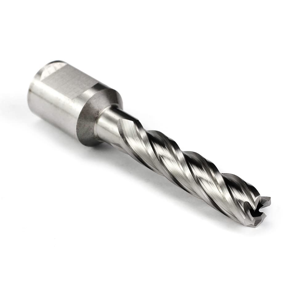 OSCARBIDE 7/16"X2"HSS Annular Cutter 7/16 inch Cutting Diameter 2 Depth of Cut,3/4 inch Weldon Shank 2 Flat Mag Drill Bit with Pilot Pin for Magnetic Drill Press,1 Piece OSCARBIDE