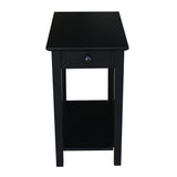 IC International Concepts International Concepts Narrow End Table, Black IC International Concepts