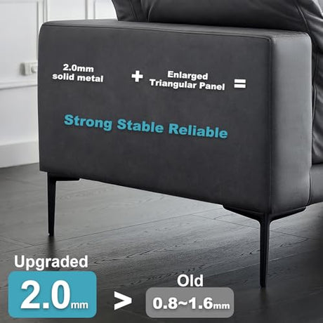SunVFaFa Black Furniture Legs Heavy Duty, Metal Legs for Furniture Set of 4, Short Dresser Legs 5 Inch, Modern DIY Cabinet Feet Replacement for Couch Futon Cube Storage Nightstand Ottoman Sofa SunVFaFa