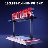 Shintenchi Standing Desk, 63x24 Inch Height Adjustable Electric Sit Stand up Desk, Ergonomic Rising Computer Table, Modern Lift Gaming Desk Workstation for Home Office, White Shintenchi