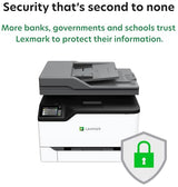Lexmark CX331adwe Color All-in-One Laser Printer with Touchscreen, Office Scanner Copier Laser, Mobile Ready, Auto Duplex Printing & Analog Fax, Wireless, White, 26 ppm Mono/Color, 600 dpi (40N9070) Lexmark