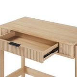 Walker Edison Office Writing and Computer Desk Spacious Desktop, Complementary in Living Spaces, 38 Inch, Reeded Lift-Top Coastal Oak Walker Edison