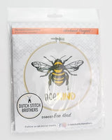 DUTCH STITCH BROTHERS Bee Kind Embroidery Starter Kit with Pattern and Instructions. Stamped Embroidery Kits with Embroidery Clothes with Pattern. 6" Embroidery Hoop