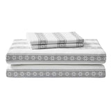 Eddie Bauer - Queen Sheets, Cotton Flannel Bedding Set, Brushed For Extra Softness, Cozy Home Decor (Snowflake Fair Isle, Queen) Eddie Bauer