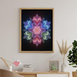 TZTTZT Diamond Art Kits for Adults - Kaleidoscope Floral Light Design Diamond Painting Kits for Adults Beginner, Frameless Diamond Painting Craft for Home Wall Decor TZTTZT