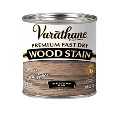 Rust-Oleum Varathane Premium Fast Dry Western Oak Wood Stain Half Pint