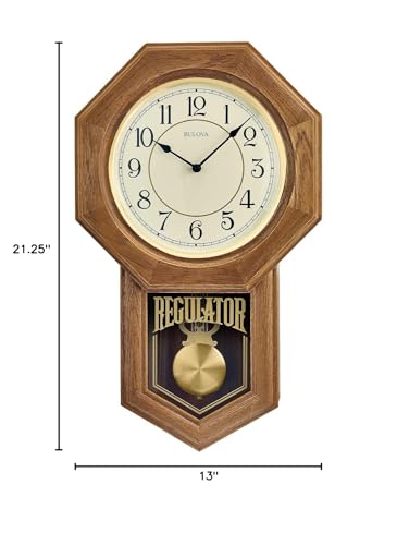 Bulova Clocks Model C3545 Thomaston, Golden Oak Bulova