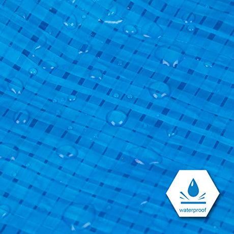 CARTMAN Finished Size 20x40 Feet Blue Poly Tarp 5 Mil Thick, Multipurpose Protective Cover for Camping, Tent, Boat, RV, Car CARTMAN