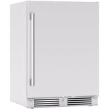 Zephyr Presrv 24 Inch Outdoor Wine Fridge & Beverage Refrigerator Single Zone Under Counter - Drink Chiller Freestanding Stainless Steel Door - 136 cans (Single-Zone Outdoor Wine & Beverage Cooler) Zephyr