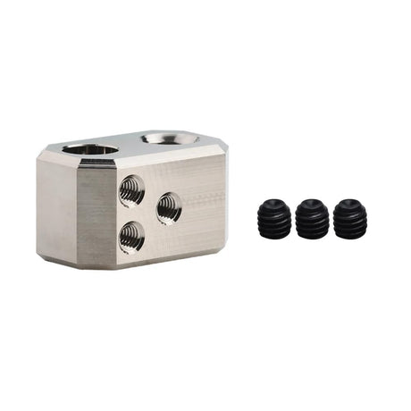 POLISI3D 500℃ Plated Copper Heater Block High Temperature Heating Block Compatible with Prusa I3 MK4 MK3.9 XL Project Nextruder Hotend Heating Block 3D Printer Accessories Parts (Plated Copper Block) POLISI3D