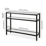 Henn&Hart 42" Wide Rectangular Console Table in Blackened Bronze, Entryway Table, Accent Table for Living Room, Hallway Henn&Hart