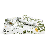 Bedsure Duvet Cover Full Size - 100% Cotton Reversible Floral Full Duvet Cover Set with Zipper Closure, 3 Pieces Soft & Breathable Green Bedding Set with 2 Pillow Shams 20"x26" Bedsure