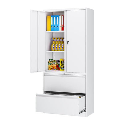 AFAIF Metal File Cabinets, Lateral Filing Cabinet with 2 Drawers, 71" H File Caninet for Home Office, Office Storage Caninets with Adjustable Shelves for Letter/Legal / A4 - Assembly Required