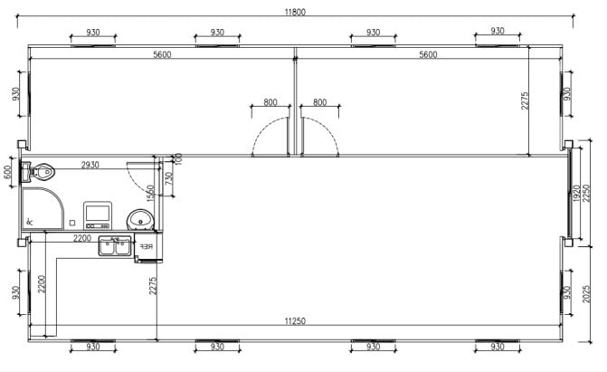 House, House to Live in prefab House, casas prefabricadas para Vivir, prefab Tiny Homes, with Lockable Door and Window, Prefabricated Tiny Home, 2 Bedroom, Outdoor Storage Shed by Britstar LLC