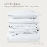 Bare Home 100% Organic Cotton Queen Duvet Cover Set - Crisp Percale Weave - Lightweight & Breathable - Cooling Duvet Cover Set (Queen, White) Bare Home