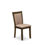 East West Furniture X777MZ716-9 9 Piece Dining Room Set Includes a Rectangle Dining Table with X-Legs and 8 Dark Khaki Linen Fabric Upholstered Chairs, 40x72 Inch, Multi-Color East West Furniture