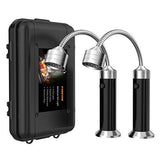 Barbecue Grill Light Grilling Accessories for Outdoor, BBQ Magnetic LED Lights Flexible Gooseneck Weather Resistant, Men Dad Gifts Traeger Smoker Pit Boss Griddle Gadget Batteries Included 2 Pack FIREOR