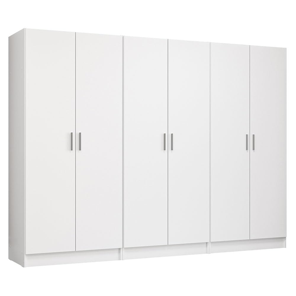 Madesa 6 Doors Storage Cabinet with Ample Shelves Space 94 Inch Utility Armoire Closet Entryway and Bedroom Organization Unit (White) Madesa