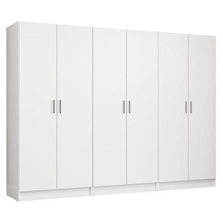Madesa 6 Doors Storage Cabinet with Ample Shelves Space 94 Inch Utility Armoire Closet Entryway and Bedroom Organization Unit (White) Madesa