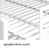 DHP Miles White Metal Junior Twin Loft Bed for Kids DHP